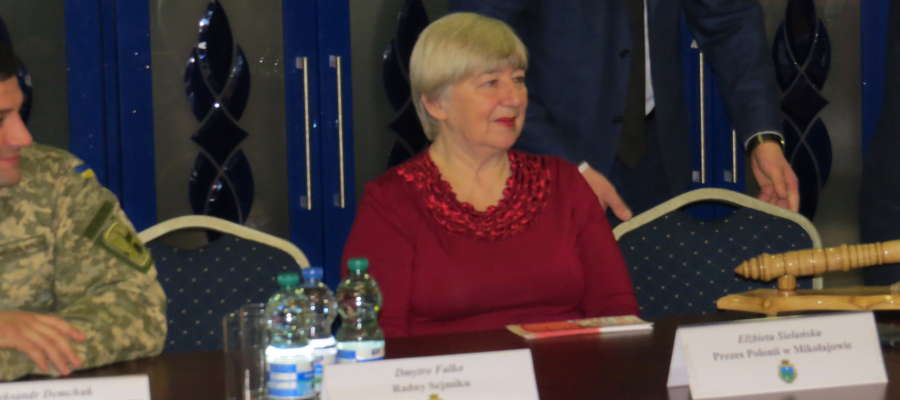 Elżbieta Sielańska, prezes stowarzyszenia Polonii nw Mikołajowie gościła w Kętrzynie razem z delegatami z Ukrainy.