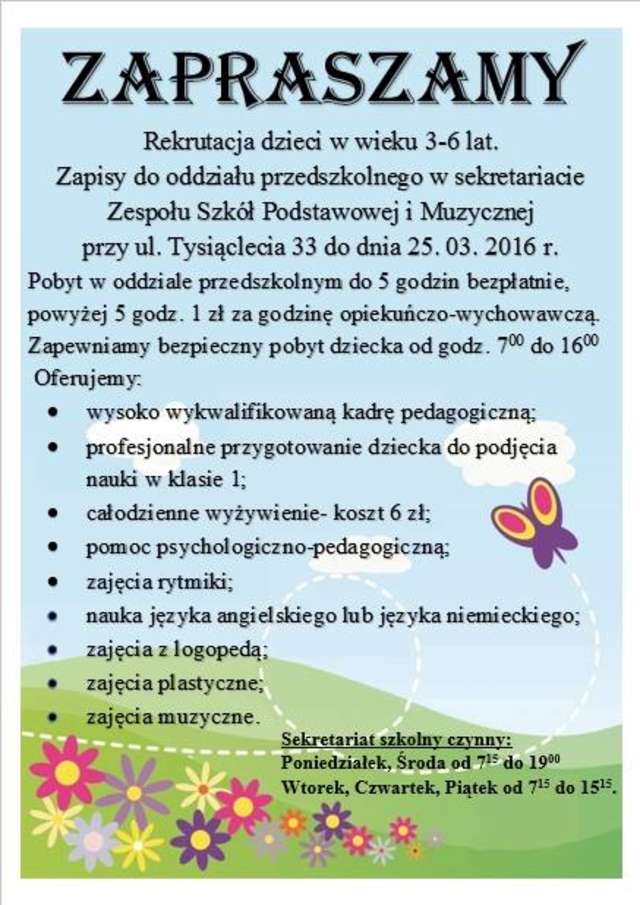 Rodzice mogą zapisywać dzieci do szkoły przy ul. Tysiąclecia w Nowym Mieście 