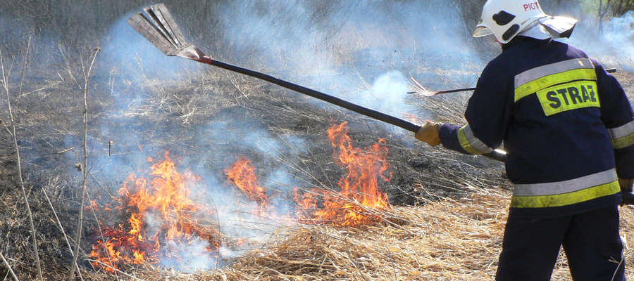 Jak co rok, wiosną strażacy często jeżdżą gasić pożary pozostałości roślinnych i suchych traw.