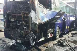 Spłonął autobus w bazie prywatnego przewoźnika
