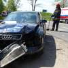 Wypadek na drodze Elbląg-Milejewo. Zderzenie na skrzyżowaniu [zdjęcia]