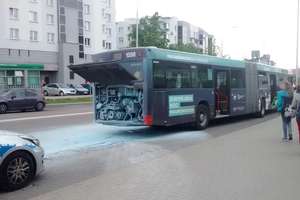 Pożar w autobusie na Wilczyńskiego w Olsztynie