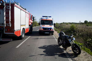 Wypadek na drodze 503 z udziałem motocyklisty