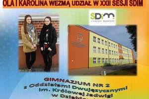 Dwa mandaty poselskie na XXII sesję Sejmu Dzieci i Młodzieży dla gimnazjalistek z "Dwójki"