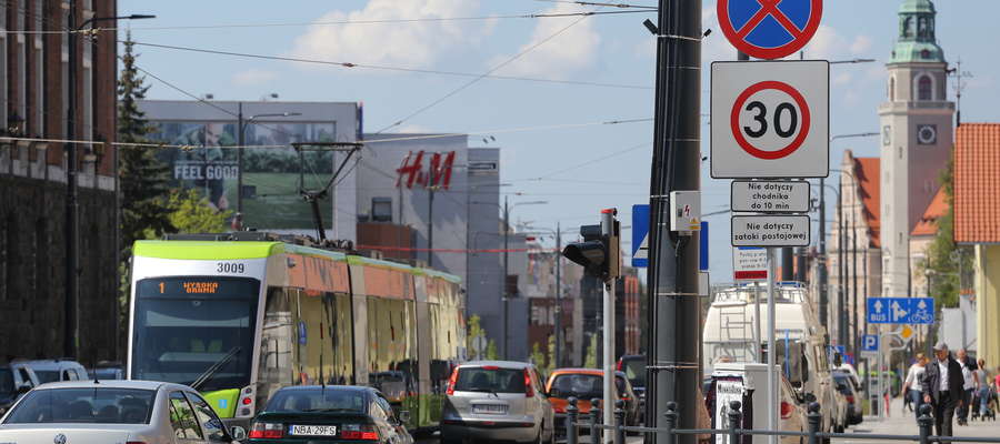 Tempo 30 obowiązuje już w centrum Olsztyna