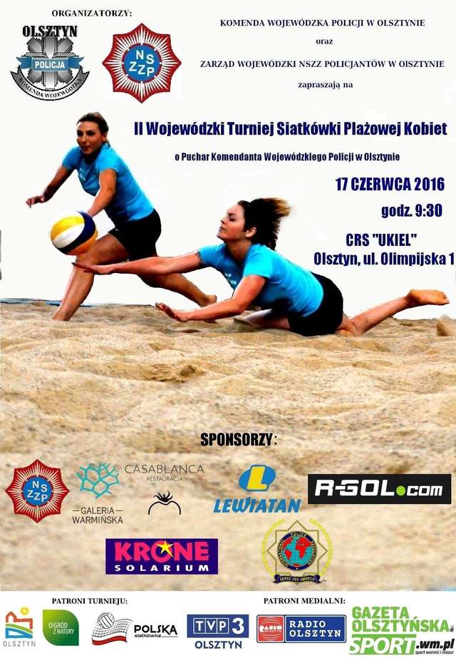 II Turniej Siatkówki Plażowej Kobiet o Puchar Komendanta Wojewódzkiego Policji w Olsztynie - full image