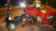 Wypadek na Poprzecznej w Olsztynie. Golfem zajechał drogę motorowerzyście