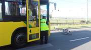 Autobus potrącił rowerzystkę. Wypadek na Ogólnej [zdjęcia]