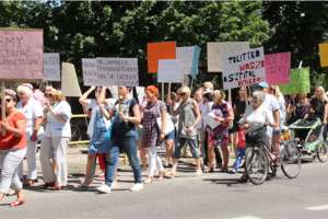 Protest w obronie szpitala na ulicach Giżycka