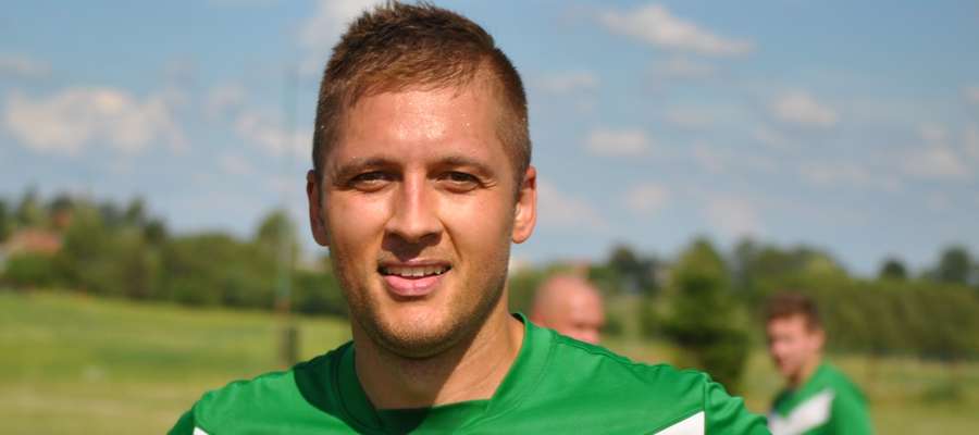 Marek Kopczewski strzelił dla GKS-u II Wikielec sześć goli w meczu z Płomieniem Turznica