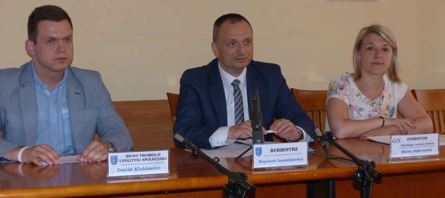 Konferencja prasowa u burmistrza Giżycka Wojciecha Iwaszkiewicza- 28 czerwca