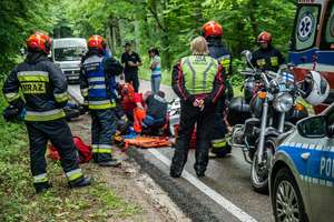 Wypadek w Mikołajkach. Kobietę śmigłowcem przetransportowano do szpitala w Olsztynie