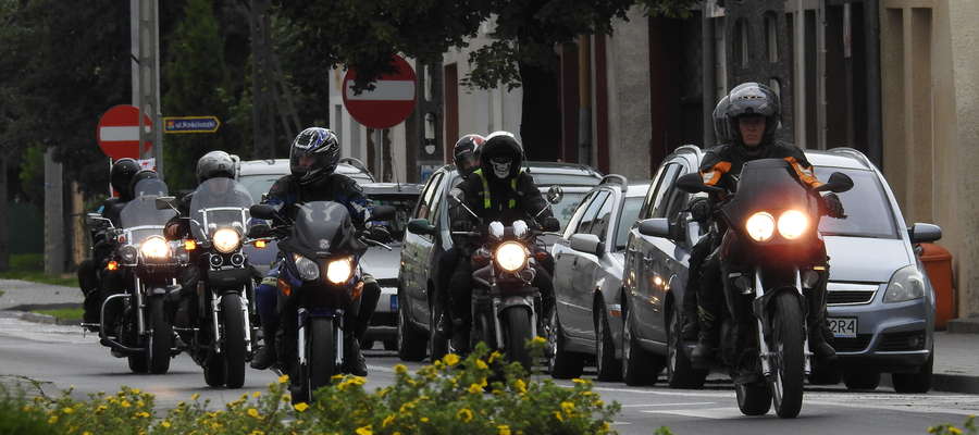 Motocykliści w Biskupcu Pomorskim