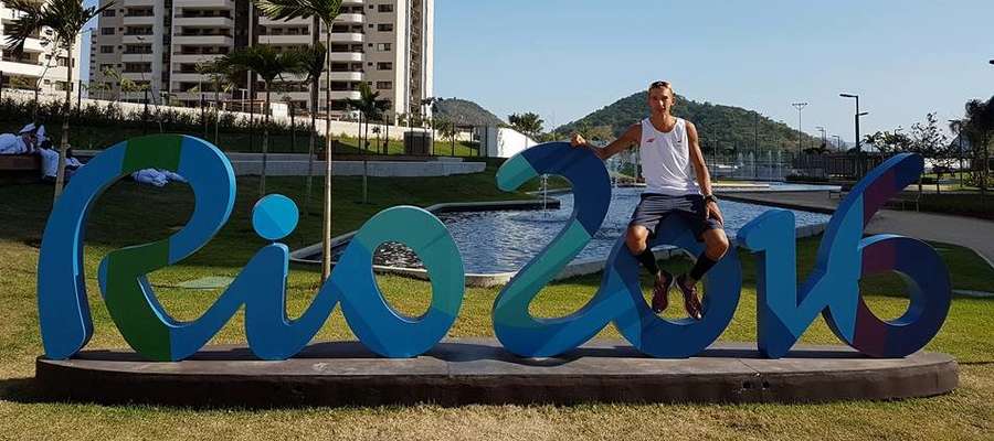 Miłosz Jankowski we wiosce olimpijskiej w Rio de Janeiro