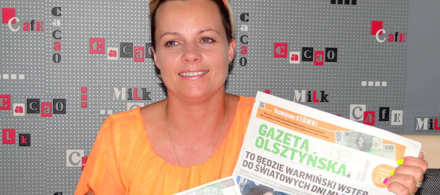 Aneta Baran, nasza czytelniczka z Kętrzyna otrzymała 100 zł od Gazety Olsztyńskiej w konkursie "Rozdajemy stówki".
