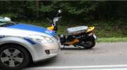 Wypadek pod Piękną Górą. Pasażer skutera w szpitalu