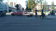 VW passat zderzył się z motocyklem w centrum Olsztyna