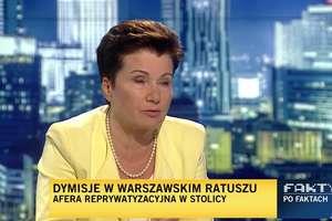 Hanna Gronkiewicz-Waltz: Urzędnicy wprowadzili mnie w błąd, dlatego polecieli