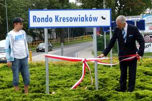 Uroczyste nadanie nazwy Ronda Kresowiaków w Mrągowie