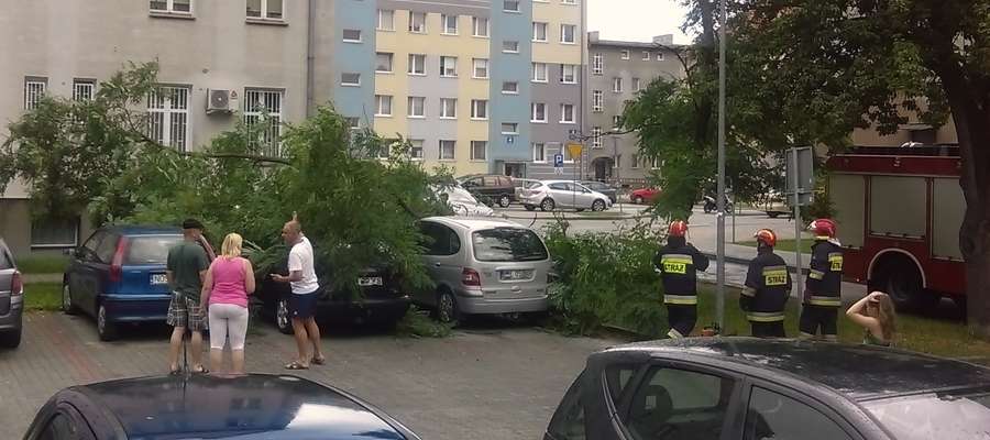 Piątek, 29 lipca – Iława, ul. Grunwaldzka – pęknięta odnoga drzewa spadła na trzy zaparkowane samochody. Na szczęście nikomu nic się nie stało i jedynie jedno z aut uległo niewielkim uszkodzeniom
