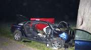 Audi czołowo uderzyło w drzewo. 18-letni kierowca zginął na miejscu