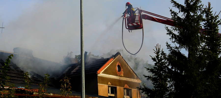 Akcja strażaków na posesji, gdzie mieszkał Krzysztof