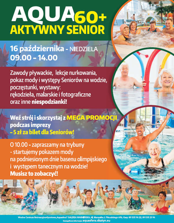 Aktywny senior w olsztyńskiej Aquasferze - sprawdź program! - full image