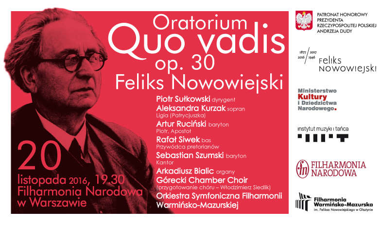 Filharmonicy warmińsko-mazurscy z „Quo vadis” Feliksa Nowowiejskiego w Filharmonii Narodowej - full image