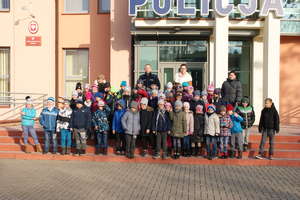 Dzieci z Tolkmicka z wizytą u braniewskich policjantów