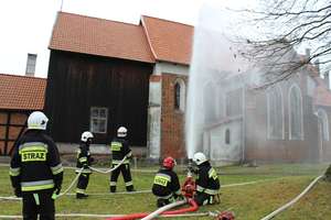 Ćwiczyli na wypadek pożaru kościoła