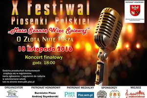 Już niebawem X Jubileuszowy Festiwal Piosenki Polskiej "O Złotą Nutę Pisza" 