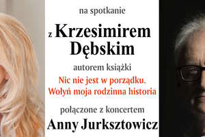 Zapraszamy na spotkanie z kompozytorem Krzesimirem Dębskim, połączone z koncertem Anny Jurksztowicz  