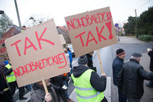 Protest na Bałtyckiej w Olsztynie. Mieszkańcy walczą o nową ulicę [FILM]