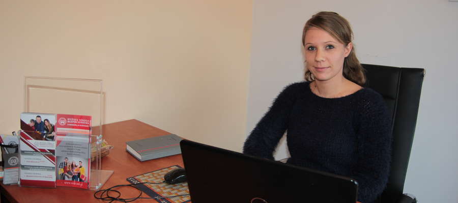 Izabela Kurowicka, specjalistą ds. promocji i kontaktów z otoczeniem bartoszyckiego wydziału