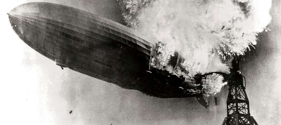 Eksplozja słynnego sterowca Hindenburg. 
