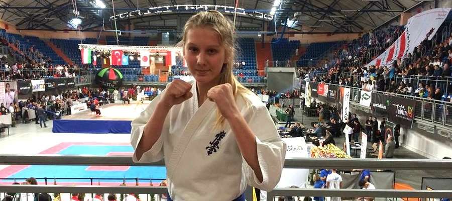 Wiktoria Witkowska to w tym momencie najzdolniejsza zawodniczka Iławskiego Klubu Kyokushin Karate 