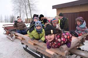 Kulig uczniów ZS w Babkach Oleckich 