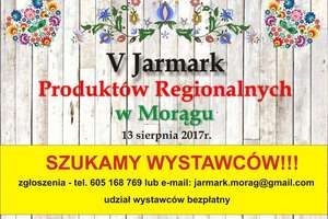 V Jarmark Produktów Regionalnych w Morągu - Zapraszamy Wystawców!!!!