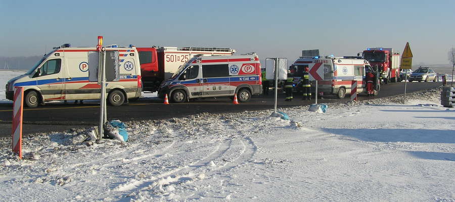 Wypadek na drodze przy Załuskach