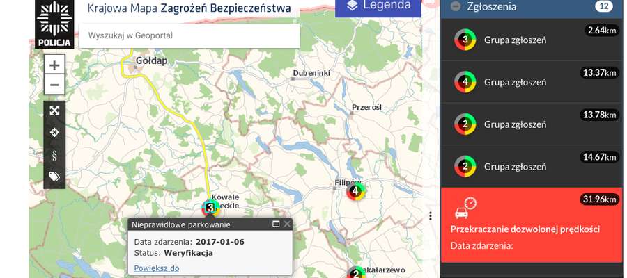 Obecnie w Gołdapi nie ma żadnych zgłoszeń, ale są w sąsiednich gminach