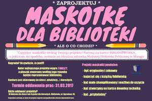 Konkurs na projekt maskotki dla biblioteki