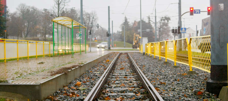 Torowisko tramwajowe w Elblągu