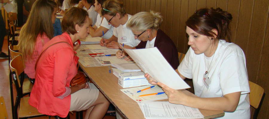 Podczas rejestracji dawców szpiku w nowomiejskim gimnazjum