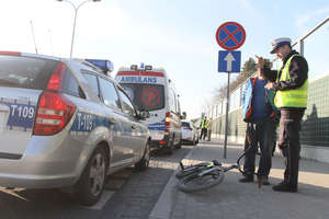 Potrącenie rowerzysty na Bałtyckiej w Olsztynie