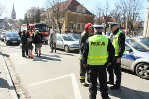 Potrącenie pieszego na Placu Pułaskiego w Olsztynie