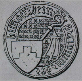 Najstarsza pieczęć miejska Bisztynka z końca XIV wieku.
