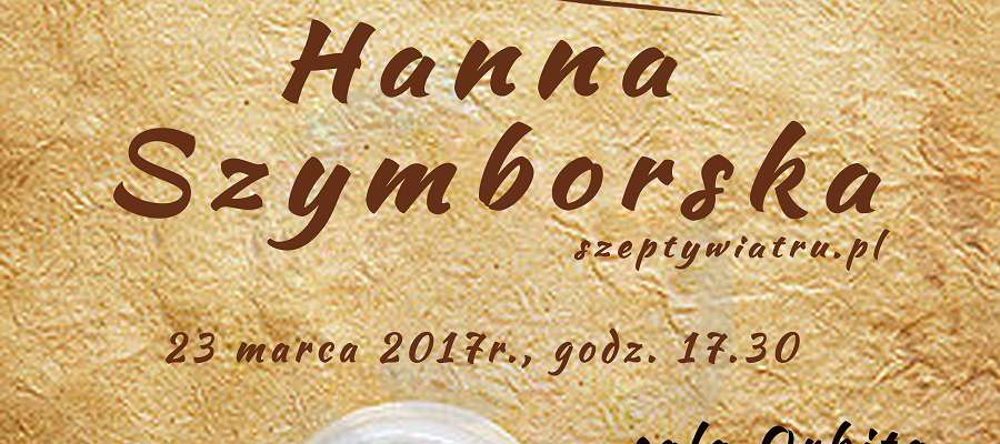 Hanna Szymborska - spotkanie autorskie plakat