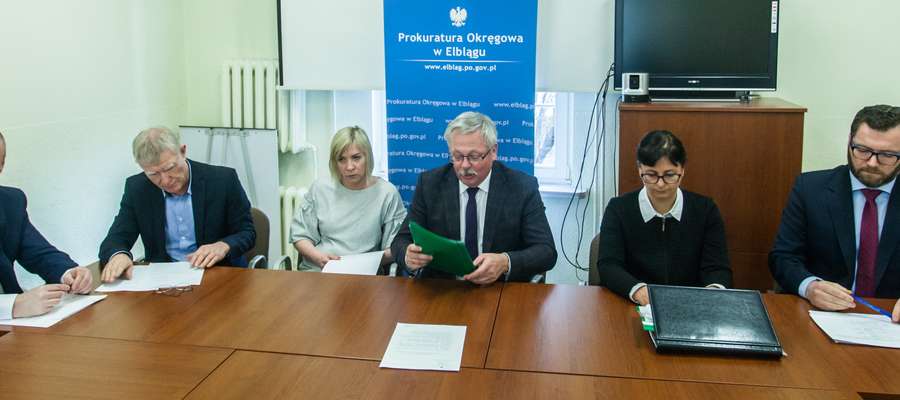 Konferencja prasowa w Prokuraturze Okręgowej w Elblągu