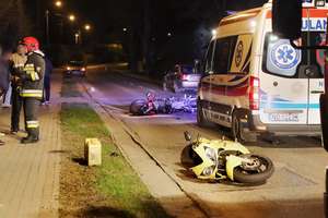 Wypadek na ul. Sielskiej. Dwóch motocyklistów trafiło do szpitala [ZDJĘCIA]