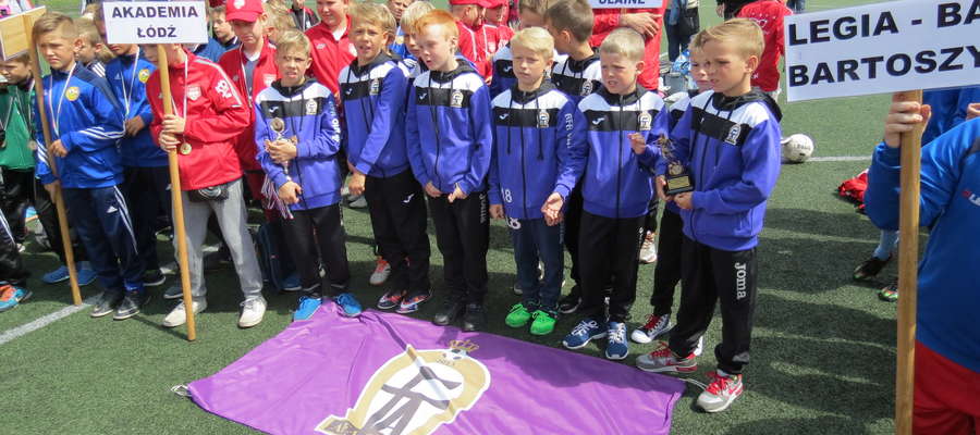 Drużyna AFA Olaine podczas wizyty w Bartoszycach z okazji turnieju Legia Bart